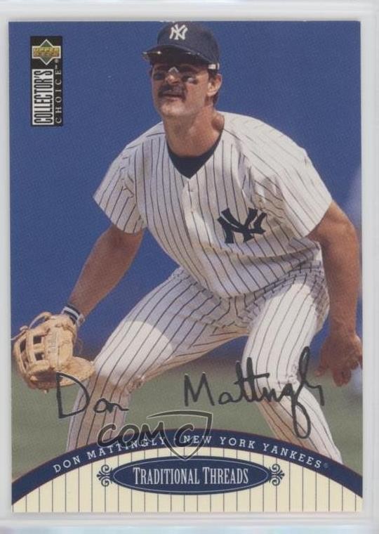 1996 Upper Deck Collector's Choice Silver Foil Signature Don Mattingly #100 0w8
