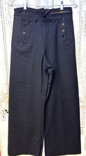 Vintage US Navy Pants Naval Clothing Factory Sailor 13 Button Bell Bottom 30 x31
