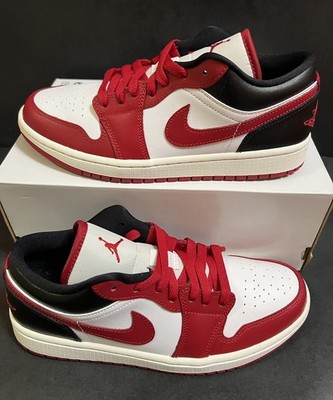 Sz 8.5 - NIKE WMNS AIR JORDAN 1  WHITE GYM RED  DC0774-160 MENS 7 NEW