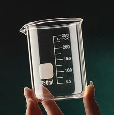 1pc High Borosilicate Glass Measuring Cup: 50–1000ml Clear Scale Beaker - NEW