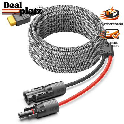 XT60 Solarstecker Ladekabel 3,5m für Powerstation Ecoflow Delta 2 Max