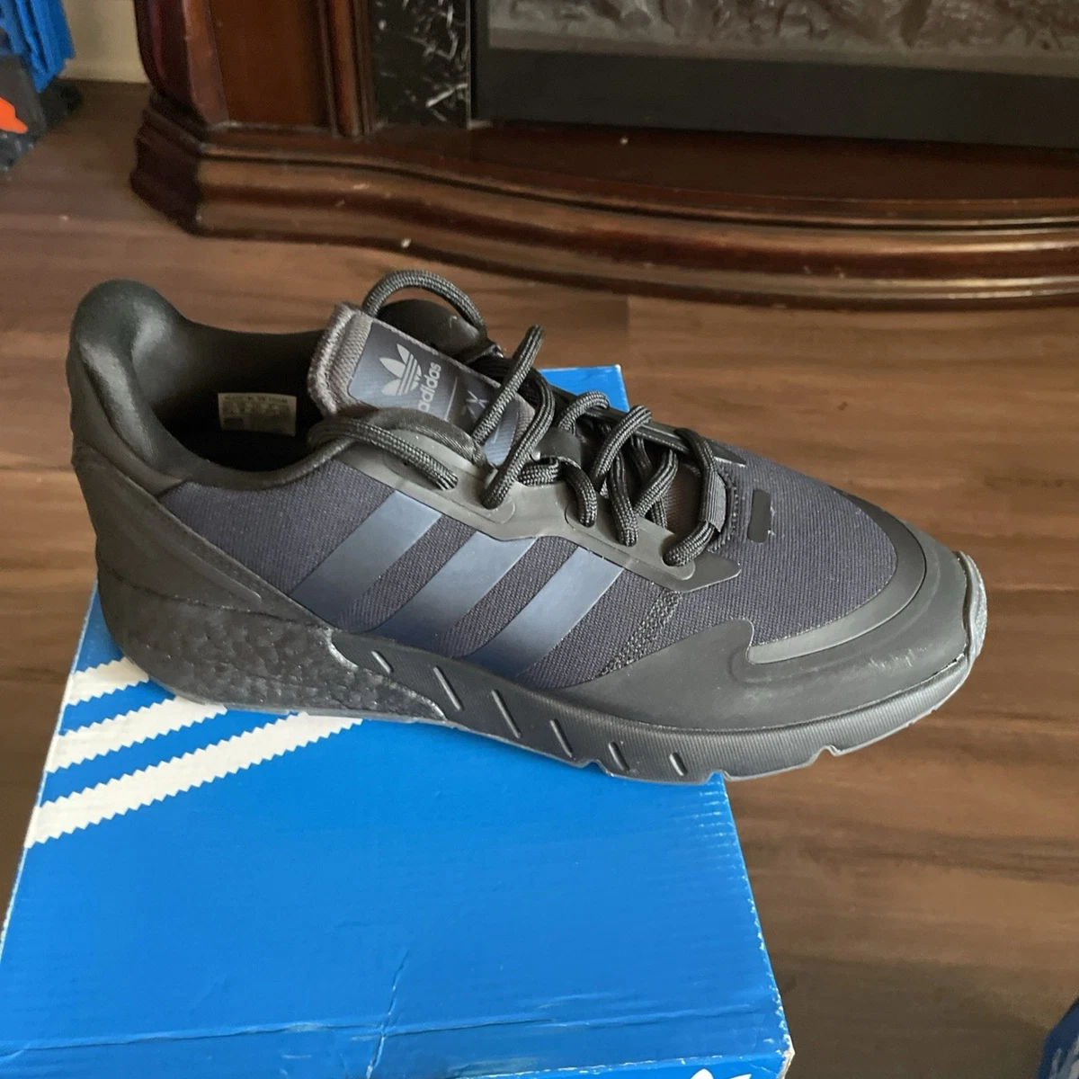 Adidas ZX 1K Boost Black Blue Metallic for sale | eBay