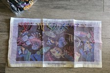 Rare Dimensions Gold 1996 AQUATIC WONDER Fish Needlepoint 2444 Barbara Wallace