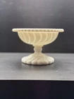 Vintage Milk Glass Colony Swirl Footed Compote Candy Fruit Dish