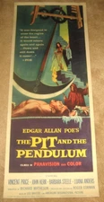 PIT & THE PENDULUM '61  - E A POE / VINCENT PRICE / CORMAN    INSERT !
