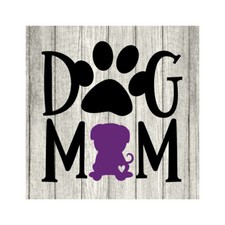 Dog Mom Pug Pets Rustic Farmhouse Style White Wood Sign Wall B3-12120001065