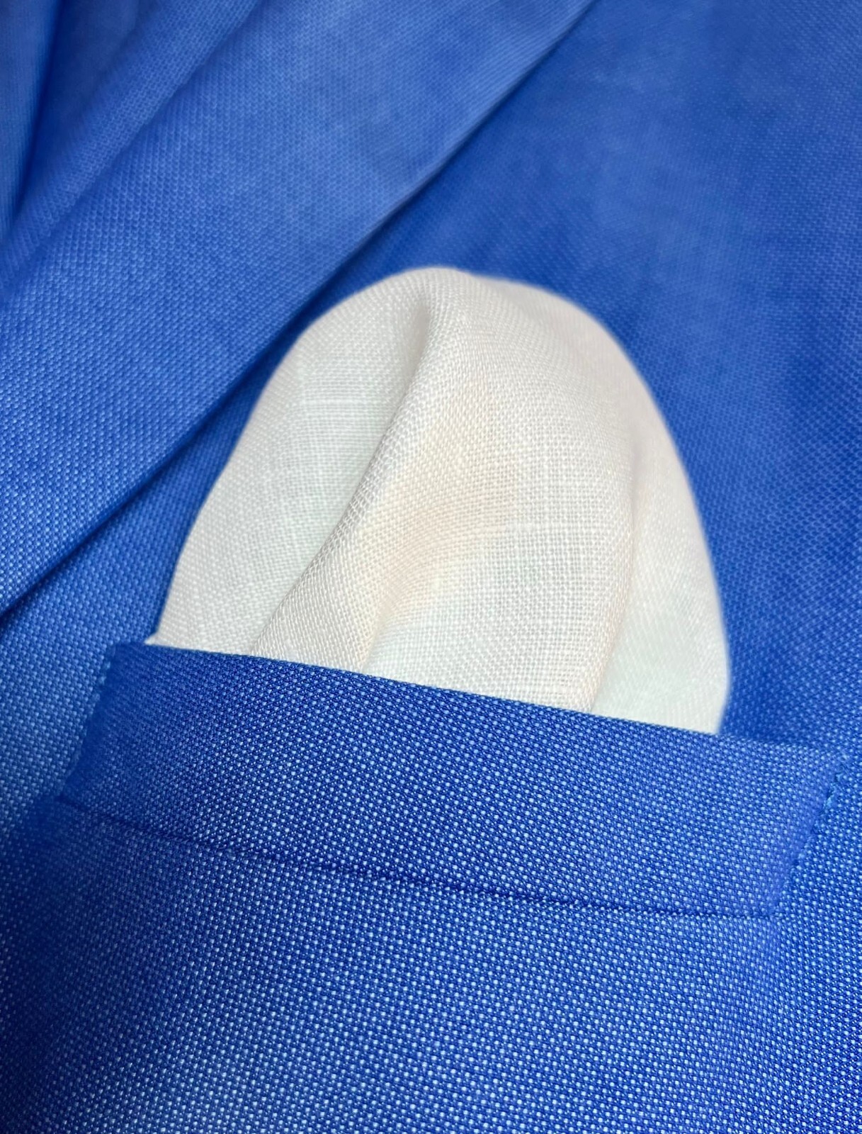 Fazzoletto Da Taschino In Lino Bianco Panna | Orlo Ajour Artigianale - 25x25cm | Made In Italy - Foto 12