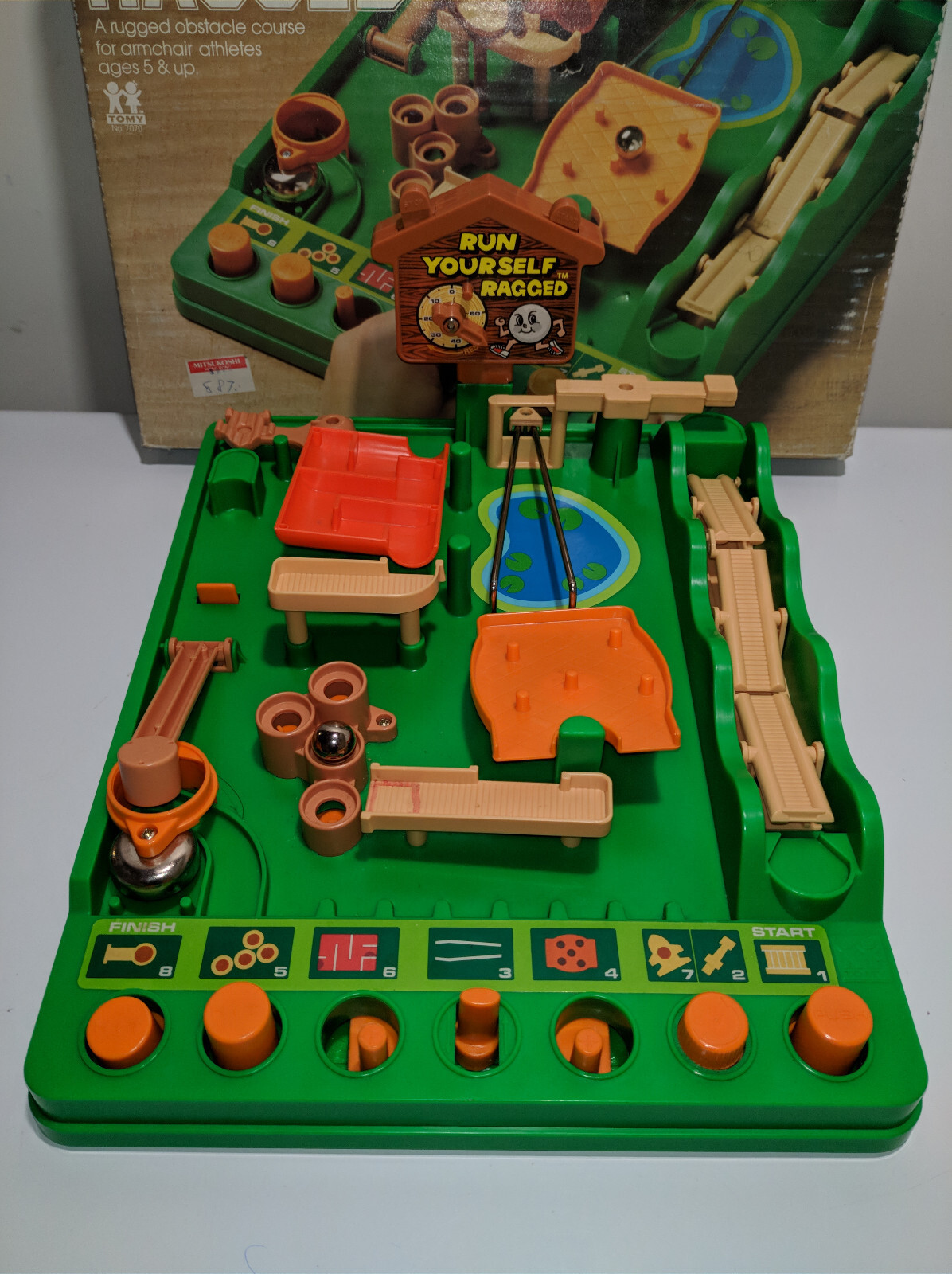 TOMY 1979 Vintage Run Yourself Ragged Board Game ALMOST COMPLETE EBay