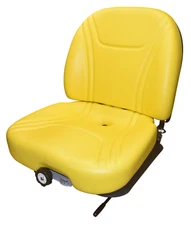 Skid Steer Seat with Suspension John Deere Caterpillar JCB Case Ect. Yellow