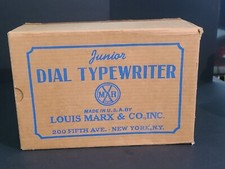 BOX ONLY Louis Marx Co Junior Dial Typewriter Marx Toys Cardboard Box