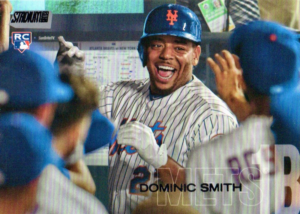 2018 Stadium Club Black Foil #274 Dominic Smith RC Rookie Card