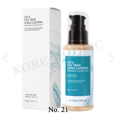 ALFREDO FEEMAS Cica Tea Tree Long Lasting Moisture Foundation 100ml LSF50+ #21
