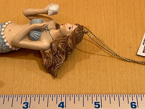 Kurt Adler Mermaid Christmas Ornament Blue Beach Coastal Mystical Glittered 7601 - Picture 10 of 10