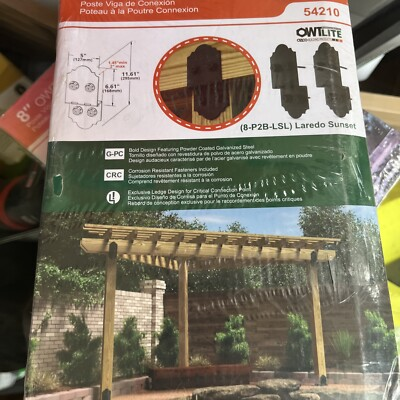 #ad OZCO 54210 Laredo Sunset Owt Lite 8 inch Post to Beam Steel 2 per Pack $32.00