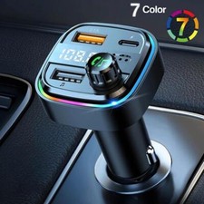 FM car radio bluetooth transmitter charger type-c usb