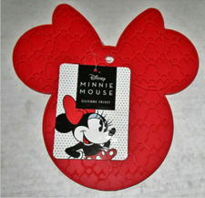 DISNEY MINNIE MOUSE Shape SILICONE TRIVET 7.25" X 7.50" RED