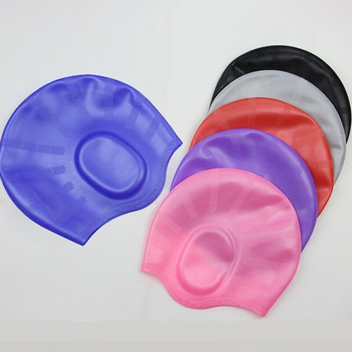 Adults High Elastic Swimming Caps Men Women Waterproof Swimming Pool Cap - Picture 8 of 16