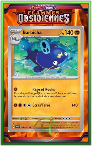 Barbicha - EV3:Flammes Obsidiennes - 109/197 - Carte Pokémon Française Neuve - Photo 1/1