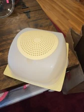 Tupperware Cheesmart Cheese Keeper Saver Small Condens Control Yellow