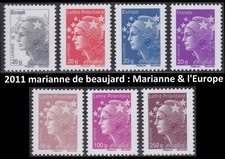 2011 FRANCE N°4565/4571** Marianne de Beaujard Série COMPLETE TTB MNH