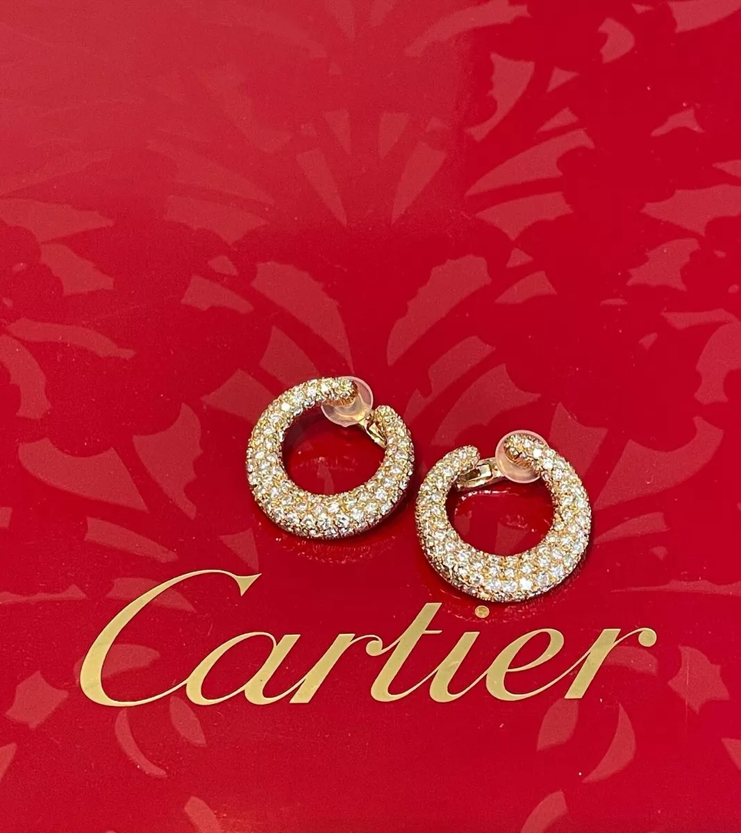 Cartier - CARTIER ELEPHANT 18K YELLOW GOLD HOOP VINTAGE EARRINGS