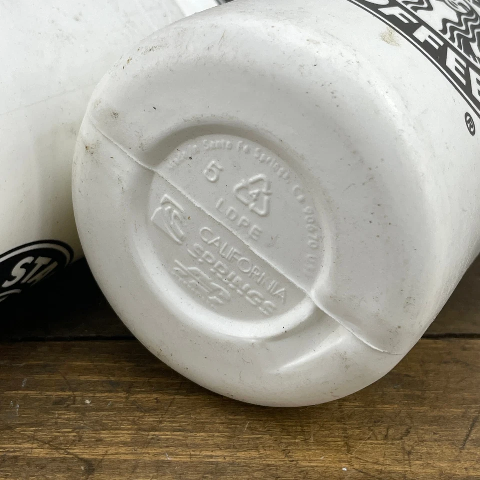 Vintage Starbucks Bottle Set Pair 2 White 20 oz MTB 1990s USA California Springs Foto 2 de 4