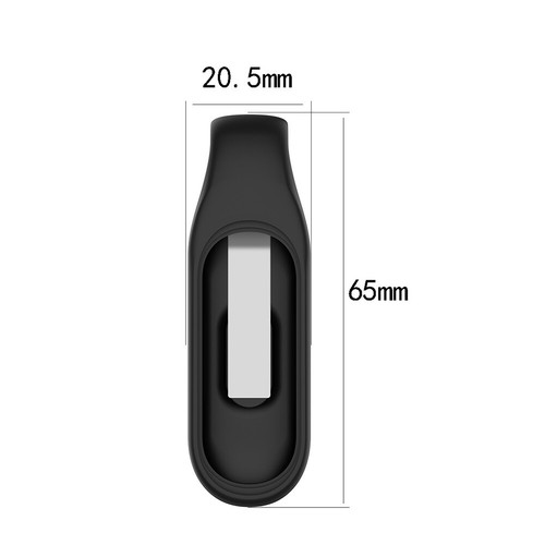 TPU Clip Case with Steel Sheet for Mi Smart Band 6 5 4 3 (Black) - Photo 6 sur 6