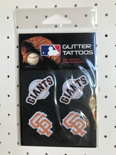 4523 San Francisco Giants - 4 Glitter Tattoos - Picture 1 of 1