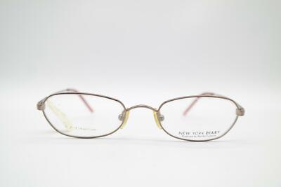 Vintage New York Diary NF-1024 Titanium Bronze Oval Brille Brillengestell NOS
