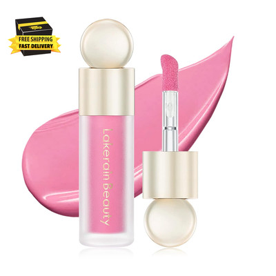 Pink Matte Dewy Liquid Blush,Super Natural Cream Blush Stick for Cheeks,Silky Sm