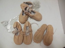 Wear Moi Full sole child size leather ballet shoes So Soft elastic drawstring