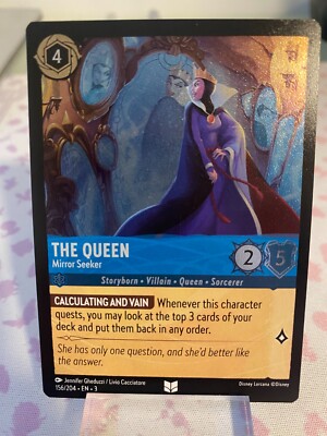 ロルカナ　エルサ　foil 女王　foil Disney Lorcana Card Elsa Queen Regent 40/204 NM Cold Foil
