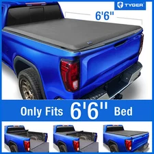 TYGER T1 Soft Roll-up Tonneau Cover for 19-24 Silverado/Sierra New 6'7" Bed