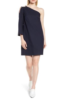 NEW LEWIT One Shoulder Tunic DRESS SIZE SMALL $300 NAVY NIGHT NORDSTROM 