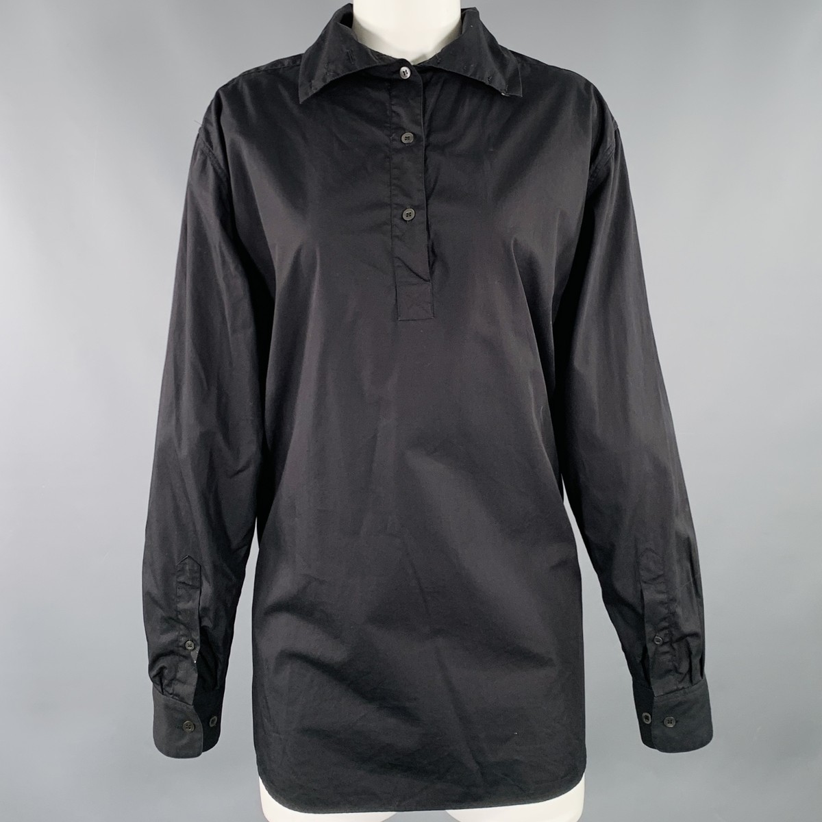 Dries Van Noten グレー/黒 ボタンシャツ 44 Dries Van Noten Corran Shirt - Grey | Garmentory