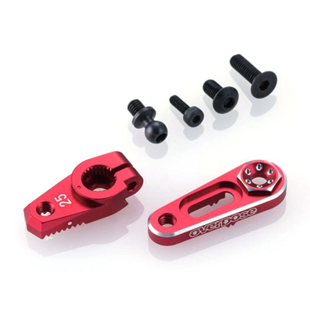 Overdose JT Alum. Direct Servo Horn Type-2 25T - Red Overdose JT Alum. Direct Servo Horn Type-2 25T - Red