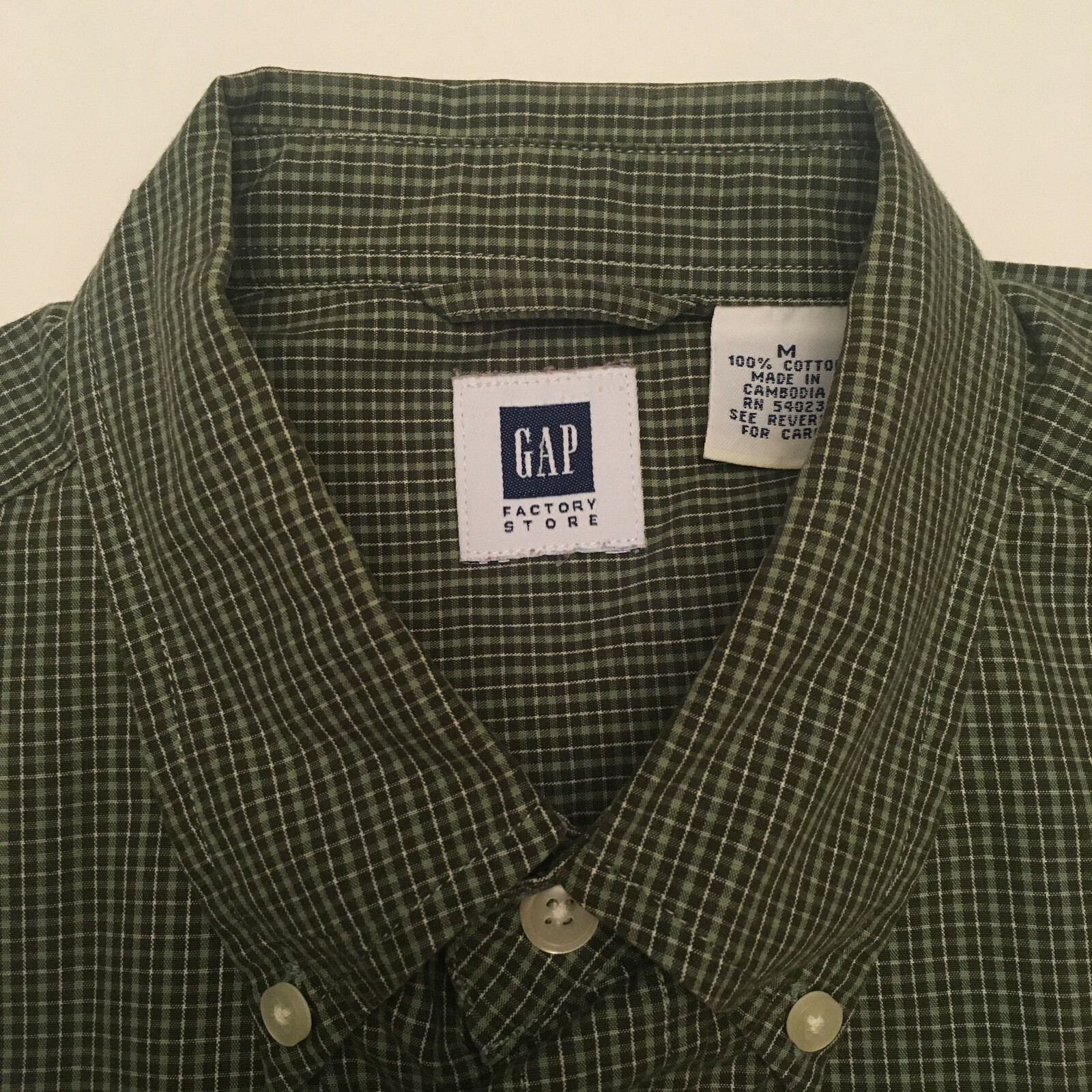 Gap Green Plaid Button Down Shirt - image 4