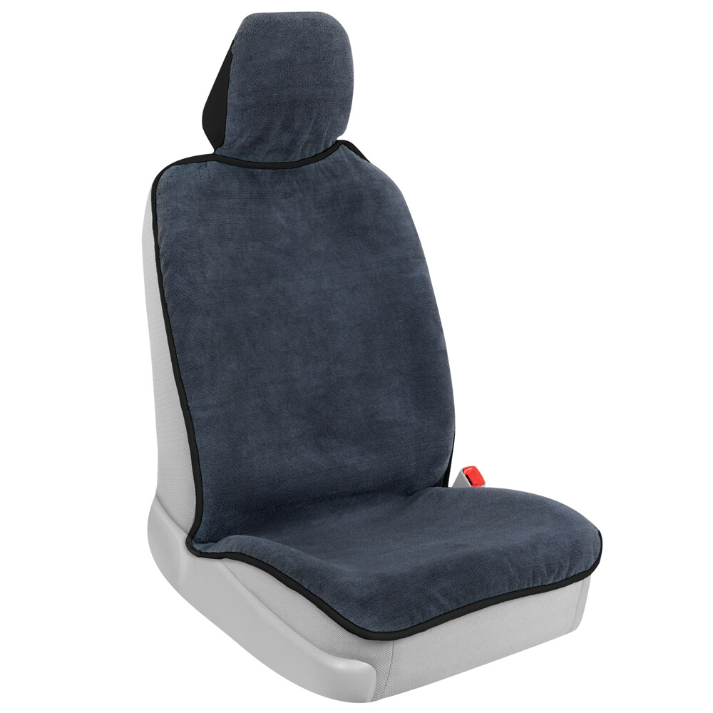 BDK GoFit Waterproof Car Seat Cover - Front Seat Towel Cover with Black Trim