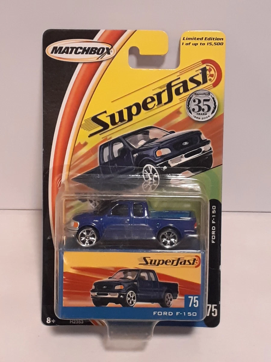 Matchbox Superfast # 75 Ford F-150 Blue Limited Edition 35 Years NIB