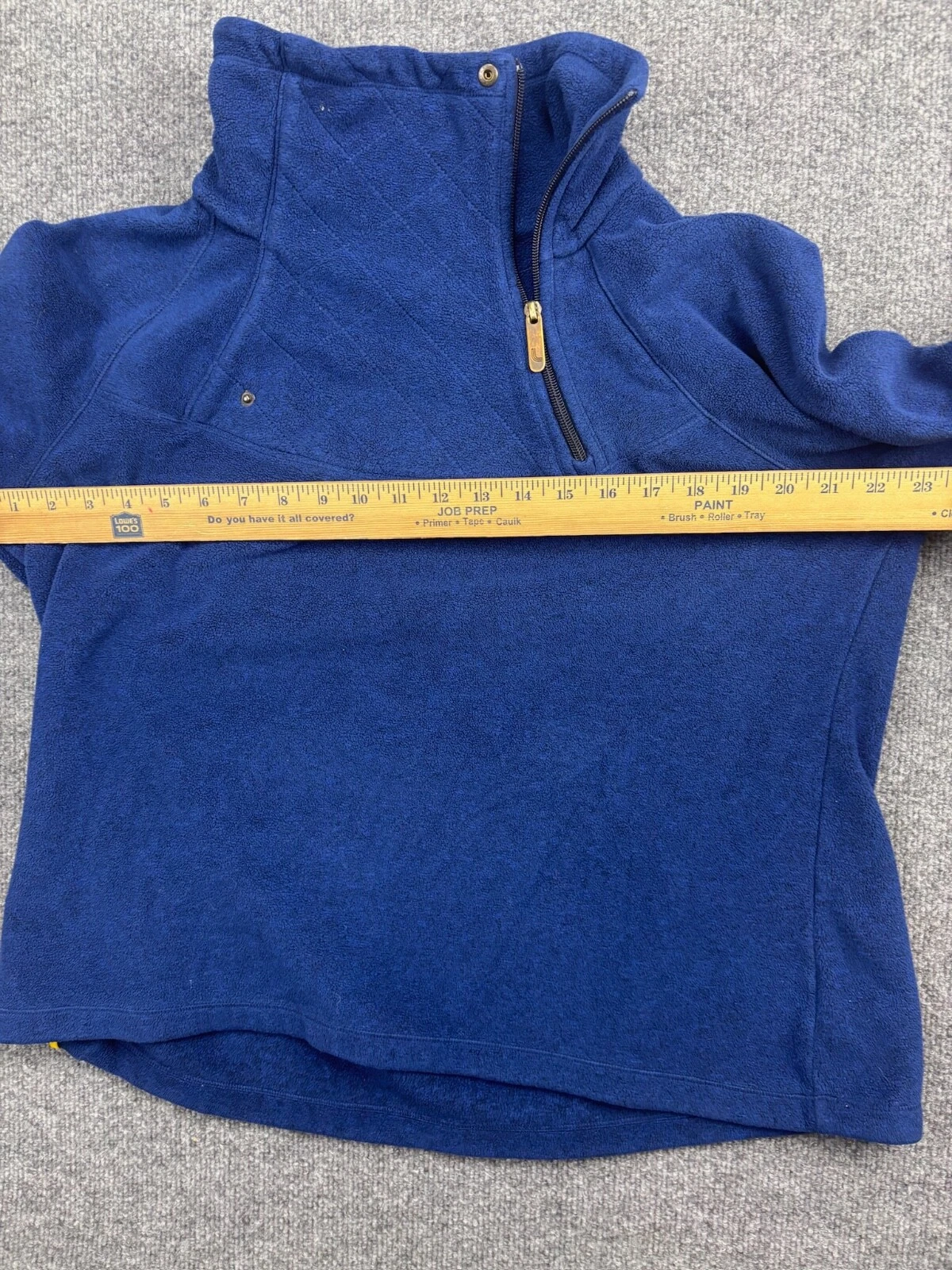 lole fleece 1/4 zip pullover asymmetrical sweater