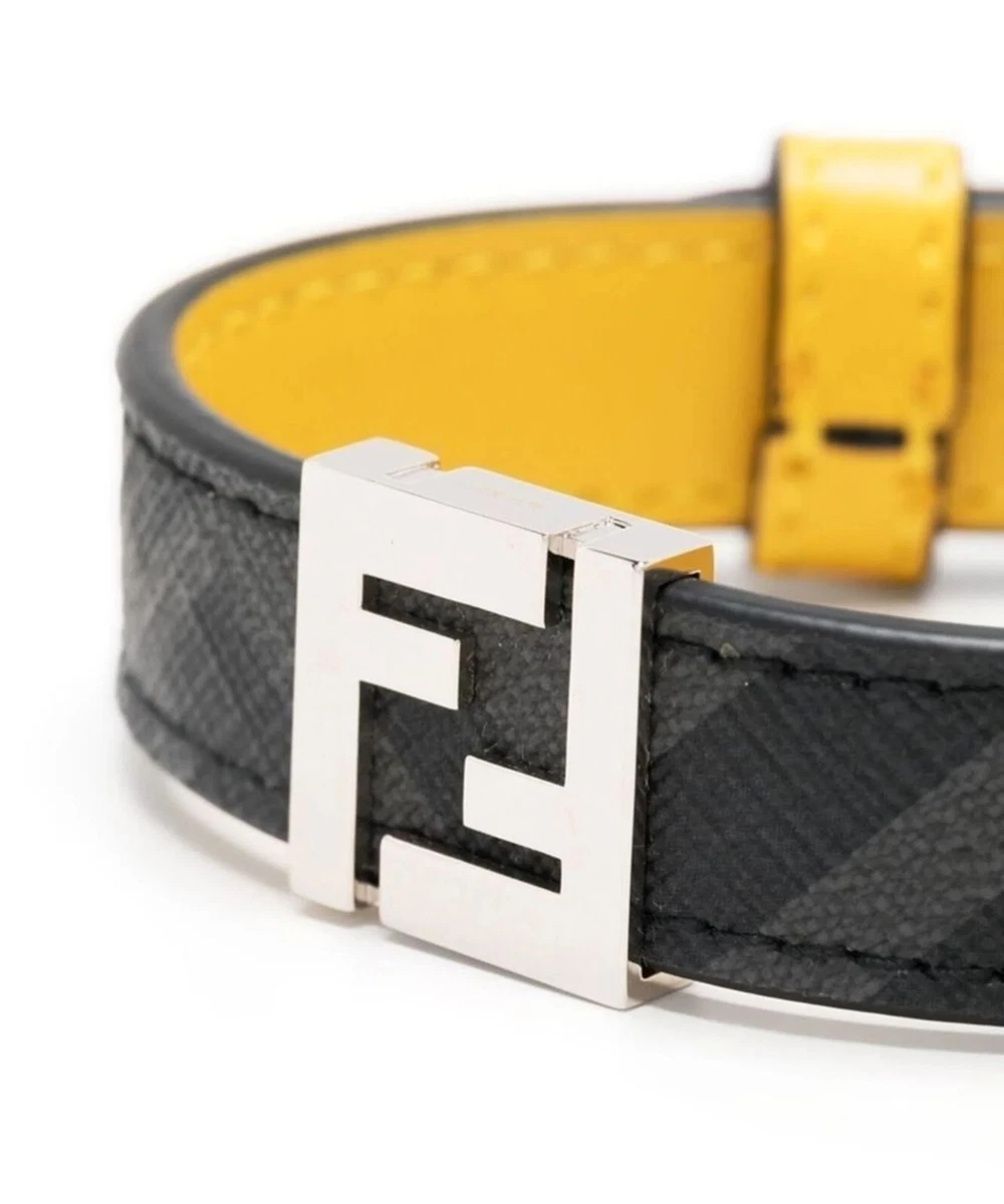 Fendi men's leather best sale bracelet