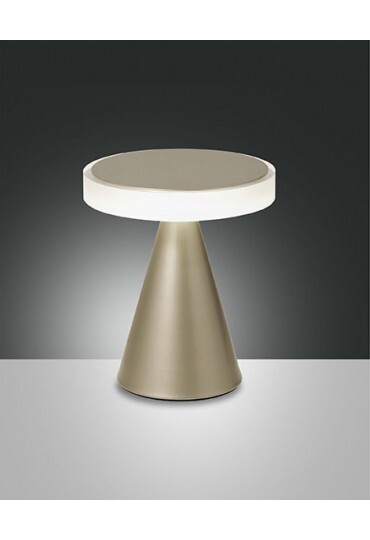 Neutra Lampada da Tavolo LED 8W Oro Opaco - Illuminazione Design Fabas
