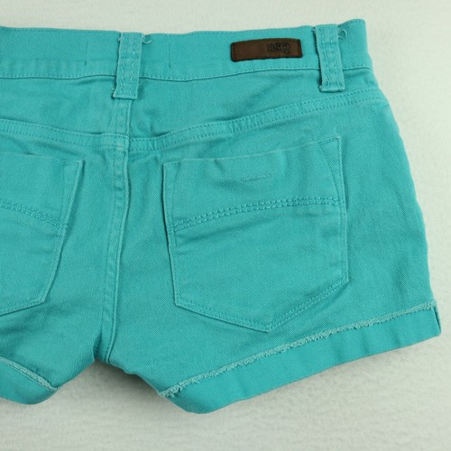 Teal Denim Cuffed Jean Shorts | eBay