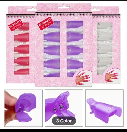 5Pcs/10Pcs UV Gel Polish Remover Wraps Silicone Soak Off Cap Clip Nail Art Tools