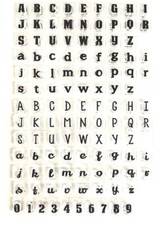 Alphabet Stamps 4 Fonts and Numbers Clear Acrylic Stamp Set