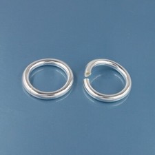 2 Sterling Silver 15mm x 2mm 12 Ga. HD Hollow Open Jump Ring Connectors 33150