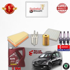 Kit Wartung Ölfilter Zündkerzen Skoda Roomster 1.2 12V 51KW 69PS Ab 2013