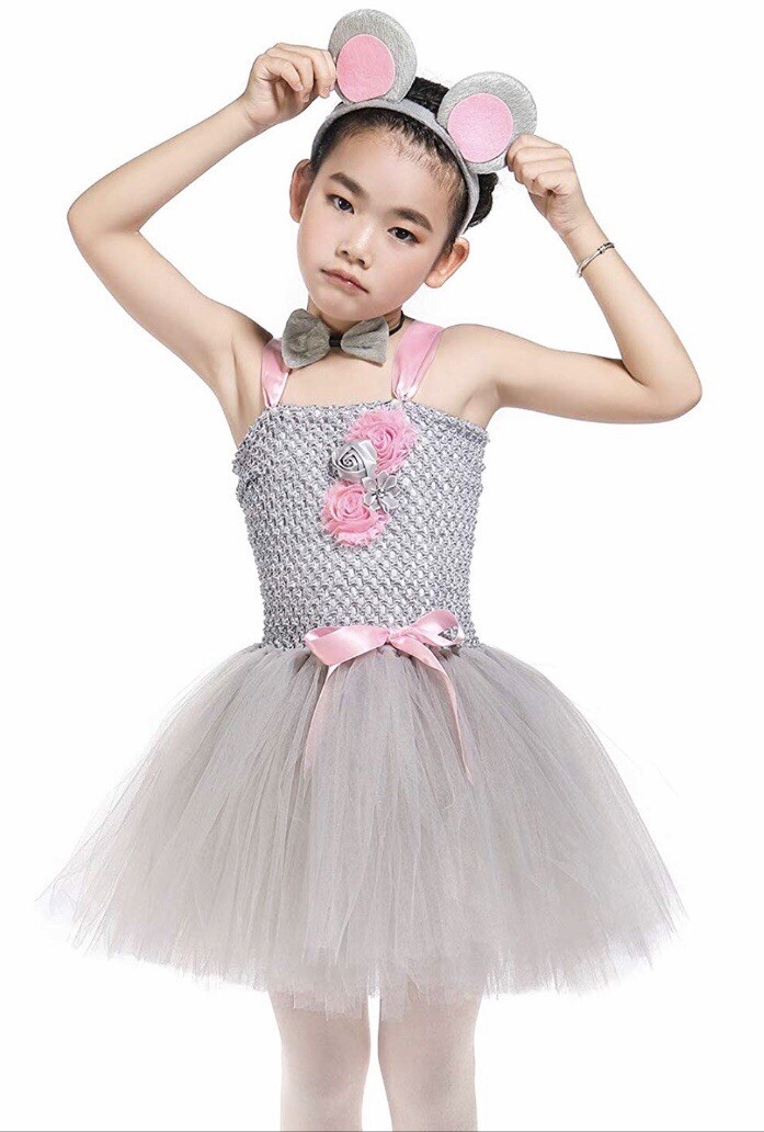 Mouse Ballerina Gray Pink Tutu Halloween Costume … - image 1