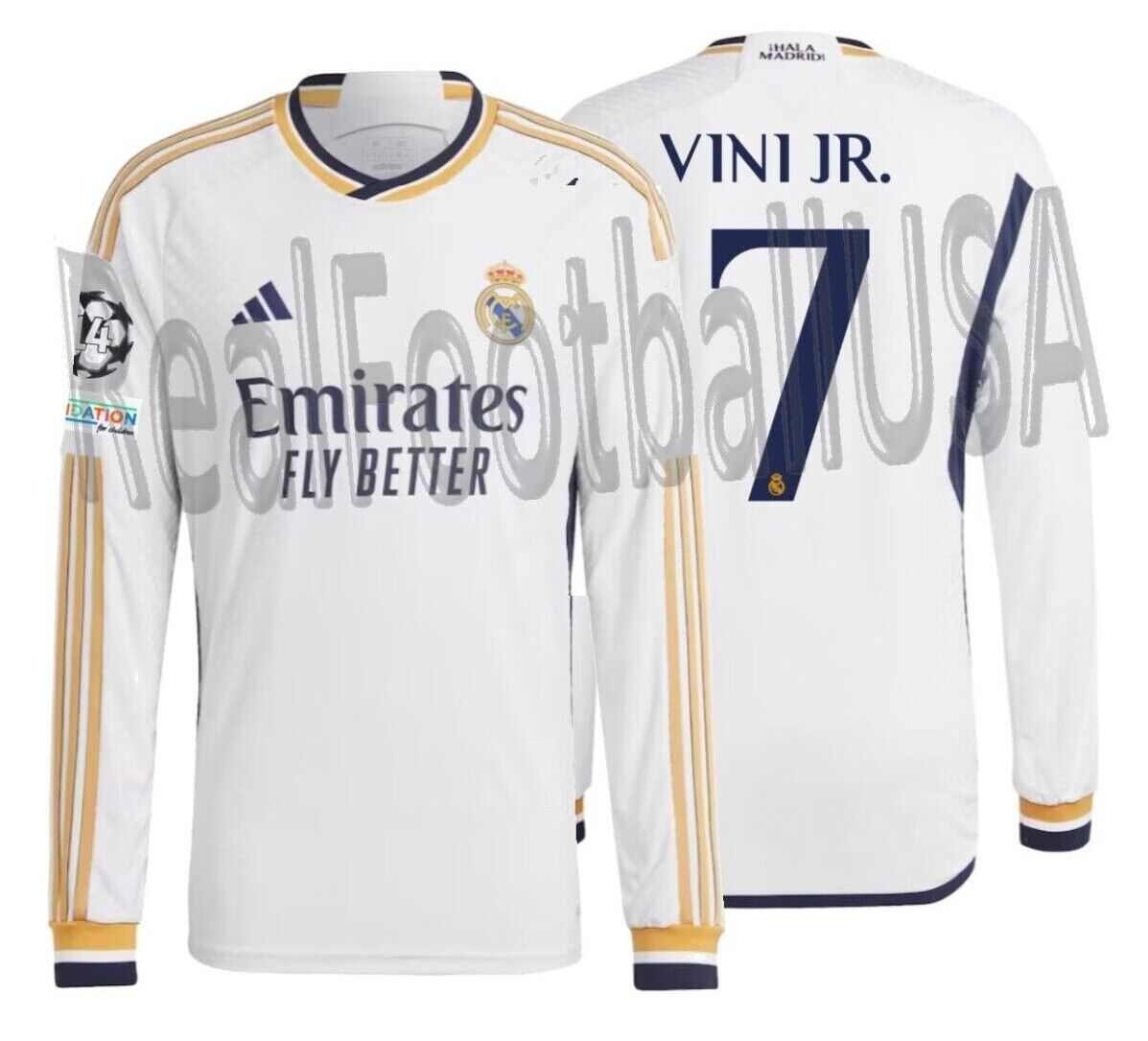 ADIDAS VINI JR REAL MADRID UCL AUTHENTIC MATCH LONG SLEEVE ADIDAS VINI JR REAL MADRID UCL AUTHENTIC MATCH LONG SLEEVE