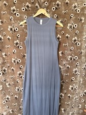 Lululemon Ribbed Sleeveless Maxi Dress Gray Crew Neck Long Size S
